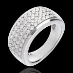 Bague constellation - astrale - grand modle - or blanc 18 carats - 1. 0
