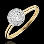 Bague ma constellation bicolore - or blanc et or jaune 18 carats