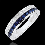 Bague constellation - zodiaque - petit modle - saphirs bleus et diaman