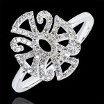 Bague destine - arabesque variation - or blanc 9 carats et diamants