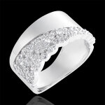 Bague destine - constance - or blanc 9 carats et diamants