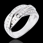 Bague destine - diamant 0. 63 carat - or blanc 18 carats