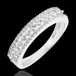 Bague destine - diane - or blanc 18 carats et diamants