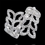 Bague destinée - feuilles de saule - or blanc 9 carats et diamants Bague destinée - feuilles de saule - or blanc 9 carats et diamants