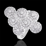 Bague destine - panache - or blanc 18 carats et diamants