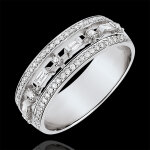 Bague destine - petite impratrice - 71 diamants - or blanc 18 carats