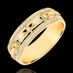 Bague destine - petite impratrice - 71 diamants - or jaune 18 carats