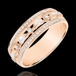 Bague destine - petite impratrice - 71 diamants - or rose 18 carats