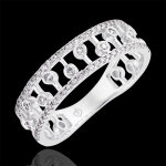 Bague destine - philipine - or blanc 18 carats et diamants
