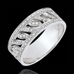 Bague destin�e - th�odora - 52 diamants - or blanc 9 carats