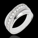 Bague destine - victoria - or blanc 18 carats