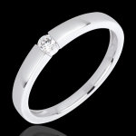 Bague diamant solitaire vera or blanc 18 carats