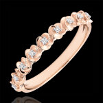 Bague eclosion - couronne de roses - petit modèle - or rose 9 carats et Bague eclosion - couronne de roses - petit modèle - or rose 9 carats et