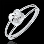 Bague eclosion - première rose - or blanc 9 carats et diamant Bague eclosion - première rose - or blanc 9 carats et diamant