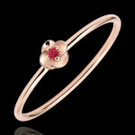 Bague eclosion - première rose - petit modèle - or rose 9 carats et ru Bague eclosion - première rose - petit modèle - or rose 9 carats et ru