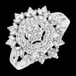 Bague eden - or blanc 18 carats et diamants