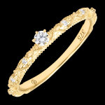 Bague eloa – or jaune 9 carats et diamants synthétiques Bague eloa – or jaune 9 carats et diamants synthétiques