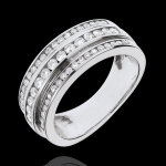 Bague frie - voie lacte - 0. 63 carat - 52 diamants - or blanc 18 c