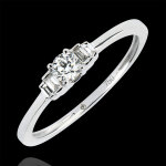 Bague de fian�ailles abondance - jayne - or blanc 9 carats et diamants