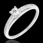 Bague de fiançailles - avalon - diamant 0. 195 carat - or blanc 18 carat Bague de fiançailles - avalon - diamant 0. 195 carat - or blanc 18 carat