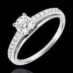 Bague de fianailles - avalon - diamant 0. 4 carat - or blanc 9 carats
