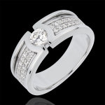 Bague de fianailles constellation - diamant solitaire - diamant 0. 35 c