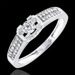 Bague de fiançailles origine - déesse - or blanc 18 carats et diamants Bague de fiançailles origine - déesse - or blanc 18 carats et diamants