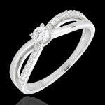 Bague de fianailles destine - eternit - diamant 0. 14 carat - or bl