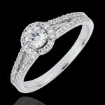 Bague de fiançailles destinée - joséphine - diamant 0. 3 carat - or bl Bague de fiançailles destinée - joséphine - diamant 0. 3 carat - or bl