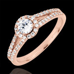 Bague de fian�ailles destin�e - jos�phine - diamant 0. 3 carat - or ro
