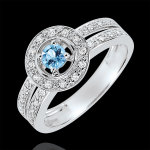 Bague de fiançailles destinée - lady - topaze 0. 2 carat et diamants - Bague de fiançailles destinée - lady - topaze 0. 2 carat et diamants -