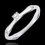 Bague de fiançailles jungle sacrée - diamant 0. 09 carat - or blanc 18 Bague de fiançailles jungle sacrée - diamant 0. 09 carat - or blanc 18