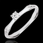 Bague de fiançailles jungle sacrée - diamant 0. 09 carat - or blanc bro Bague de fiançailles jungle sacrée - diamant 0. 09 carat - or blanc bro