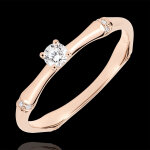 Bague de fiançailles jungle sacrée - diamant 0. 09 carat - or rose 9 ca Bague de fiançailles jungle sacrée - diamant 0. 09 carat - or rose 9 ca