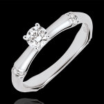 Bague de fianailles jungle sacre - diamant 0. 2 carat - or blanc 18 c