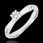 Bague de fianailles jungle sacre - diamant 0. 2 carat - or blanc bros