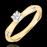Bague de fianailles jungle sacre - diamant 0. 2 carat - or jaune bros