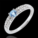 Bague de fiançailles margot - topaze 0. 3 carat et diamants - or blanc 1 Bague de fiançailles margot - topaze 0. 3 carat et diamants - or blanc 1