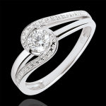 Bague de fianailles nid prcieux - preciosa - diamant 0. 3 carat - or