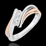 Bague de fianailles nid prcieux - trilogie diamant grand modle - o