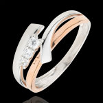 Bague de fiançailles nid précieux - trilogie variation - 3 diamants - Bague de fiançailles nid précieux - trilogie variation - 3 diamants -