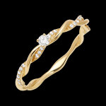 Bague de fianailles olympe - or jaune 9 carats et diamants