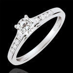 Bague de fianailles solitaire altesse - diamant 0. 4 carat - or blanc 1