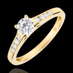 Bague de fiançailles solitaire altesse - diamant 0. 4 carat - or jaune 1 Bague de fiançailles solitaire altesse - diamant 0. 4 carat - or jaune 1