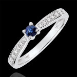 Bague de fianailles solitaire garlane 4 griffes - saphir 0. 14 carat et