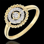 Bague fleur de sel - cercle - or jaune 18 carats