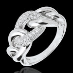 Bague force d'aimer - or blanc 18 carats