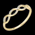 Bague fracheur - ariane - or jaune 9 carats et diamants