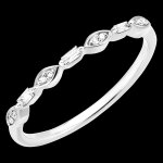 Bague fracheur - cascade lumineuse - or blanc 18 carats et diamants