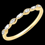 Bague fracheur - cascade lumineuse - or jaune 18 carats et diamants